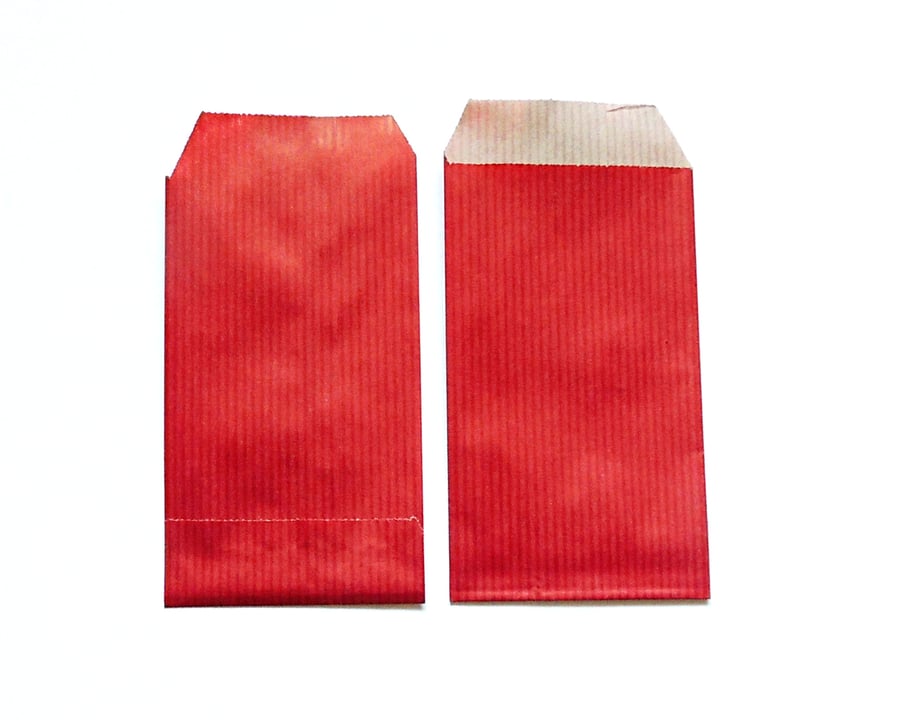 Red Kraft Paper Bag, Pack of 20 Bags, 11cm x 7cm