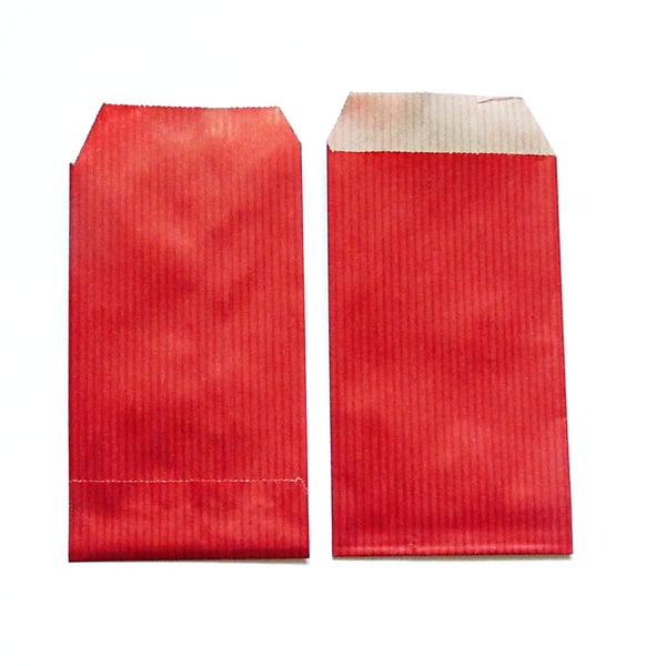 Red Kraft Paper Bag, Pack of 20 Bags, 11cm x 7cm