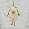 Handmade Pottery Sheep Hanging Decoration Bell - Dolly