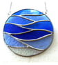 Making Waves Blue Stained Glass Suncatcher Handmade Ring Sea - Image 5