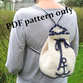 Crochet pattern. Crochet backpack pattern. PDF download. For adult or child. 