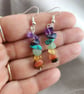 Chakra crystal beaded earrings - Image 3
