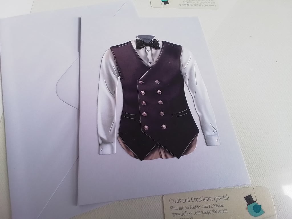 Handmade card. Card for him. New job card. Ref 080