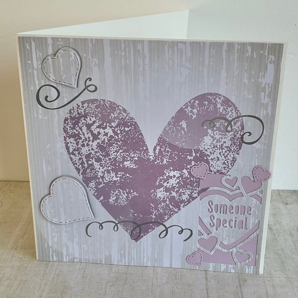 Card. Heart greetings card for birthday or other special occasion 