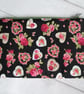 Hearts & Flowers Zip Top Bag, Make Up Bag, Pencil Case, Storage Bag - Image 2