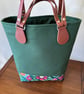 Canvas Bucket bag Floral Shoulder bag. - Image 4