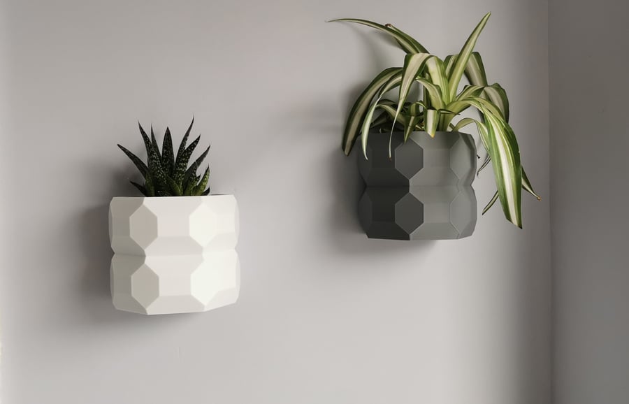 Wall Planter Geometric Design, Wall Hanging, In... - Folksy