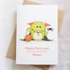 Happy Halloween Little Monster Card - Personalised Halloween Card
