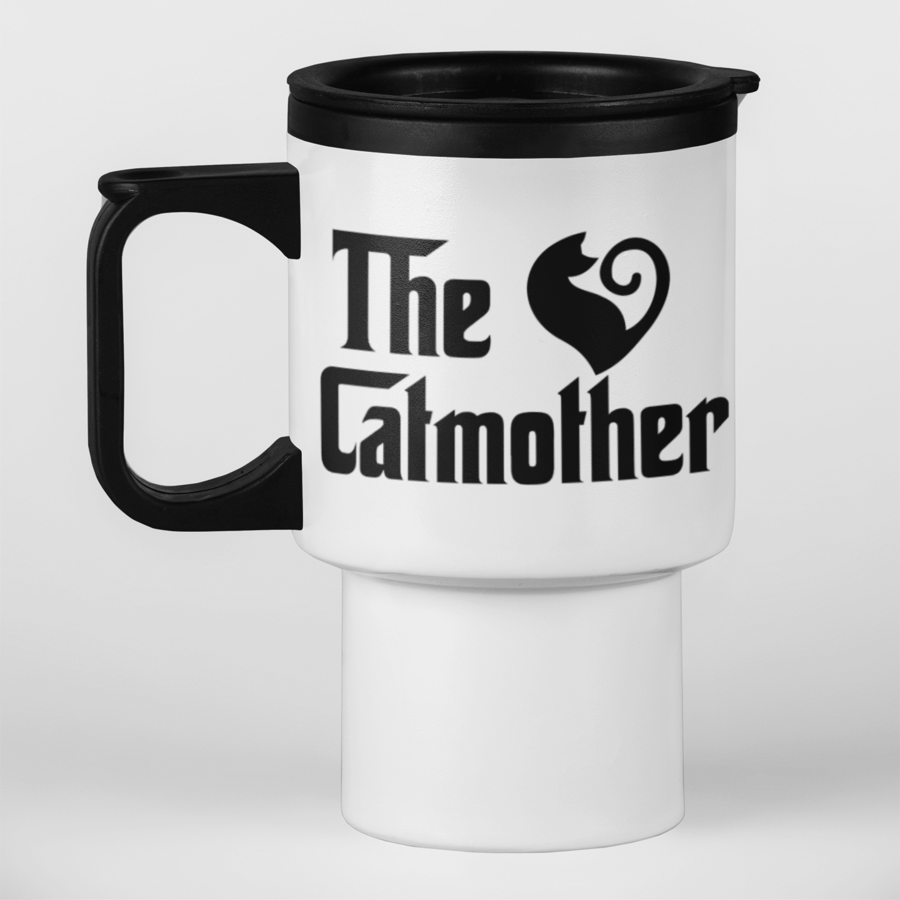 The CAT Mother Travel Mug - Funny cat mum themed travel mug