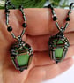 Glow In The Dark Lantern Hand Beaded Gothic Necklace - Image 3