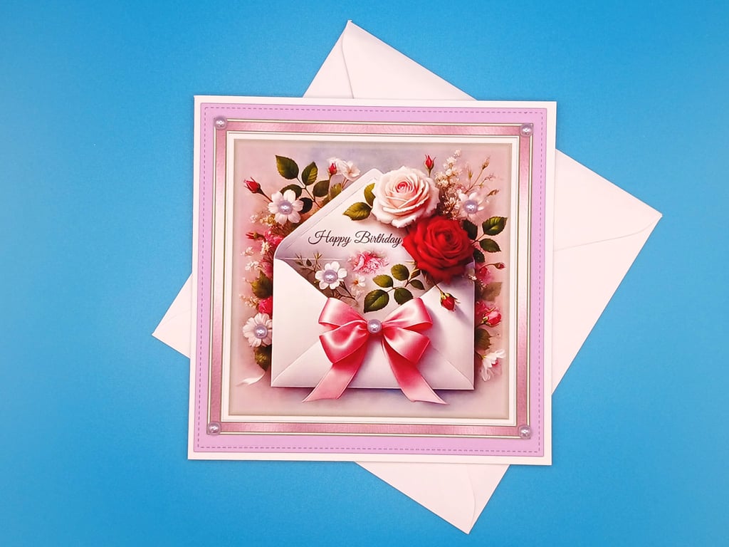 Birthday Card For Her, Handmade, Female,Mother, Sister, Wife