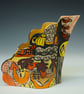 Mid Sized Decorative Ceramic Sculpture - Table Manners Collection: Tea Time - Image 9