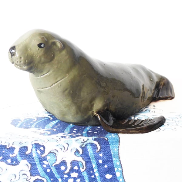 Sea Lion Ceramic Ornament - Handmade