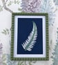Framed Fern art, Botanical gift, Embroidery Art - Image 7
