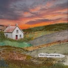 Textile landscape framed picture… where time moves gently 