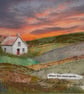 Textile landscape framed picture… where time moves gently 