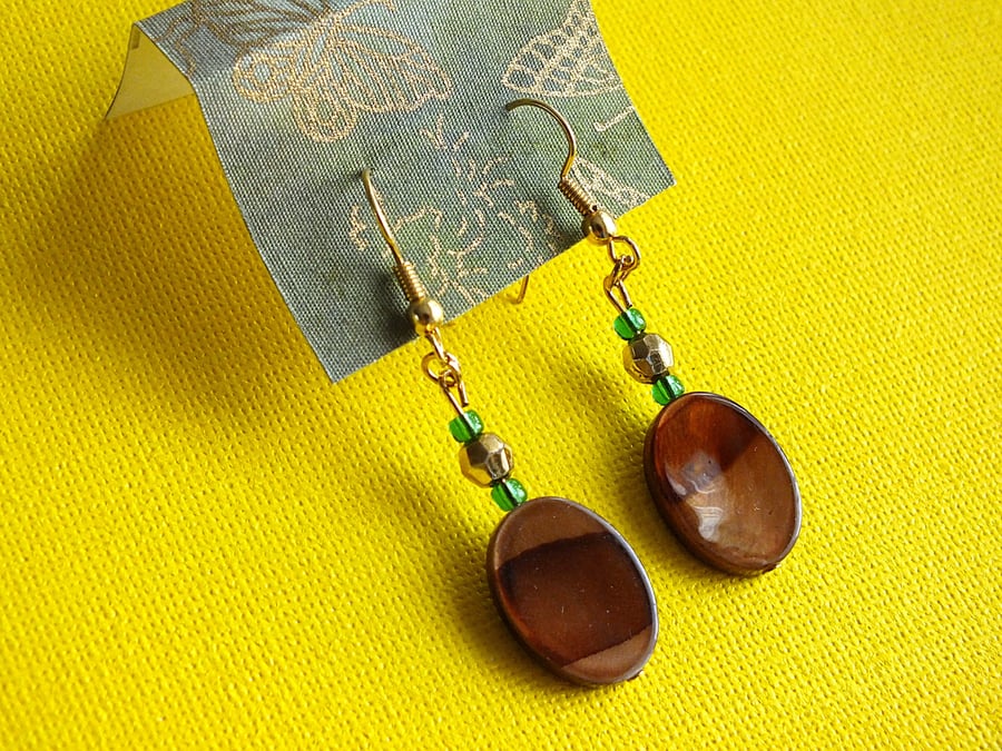 Dangly Glass Earrings Folksy