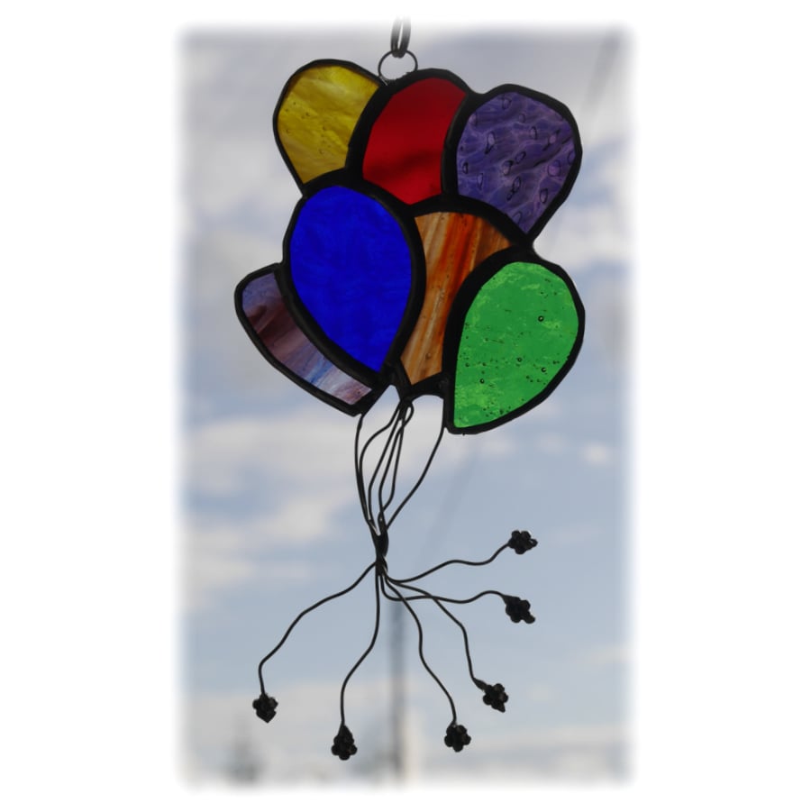 Balloons Suncatcher Stained Glass 007