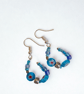 Sky Blue Beaded Hoops - Image 1