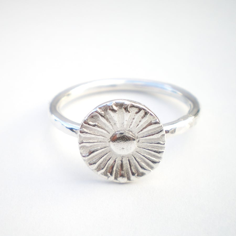 Silver Dandelion Ring