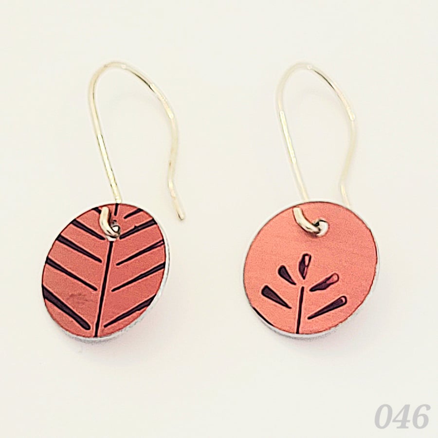 046 - Handmade Aluminium and Silver Reversible Earrings
