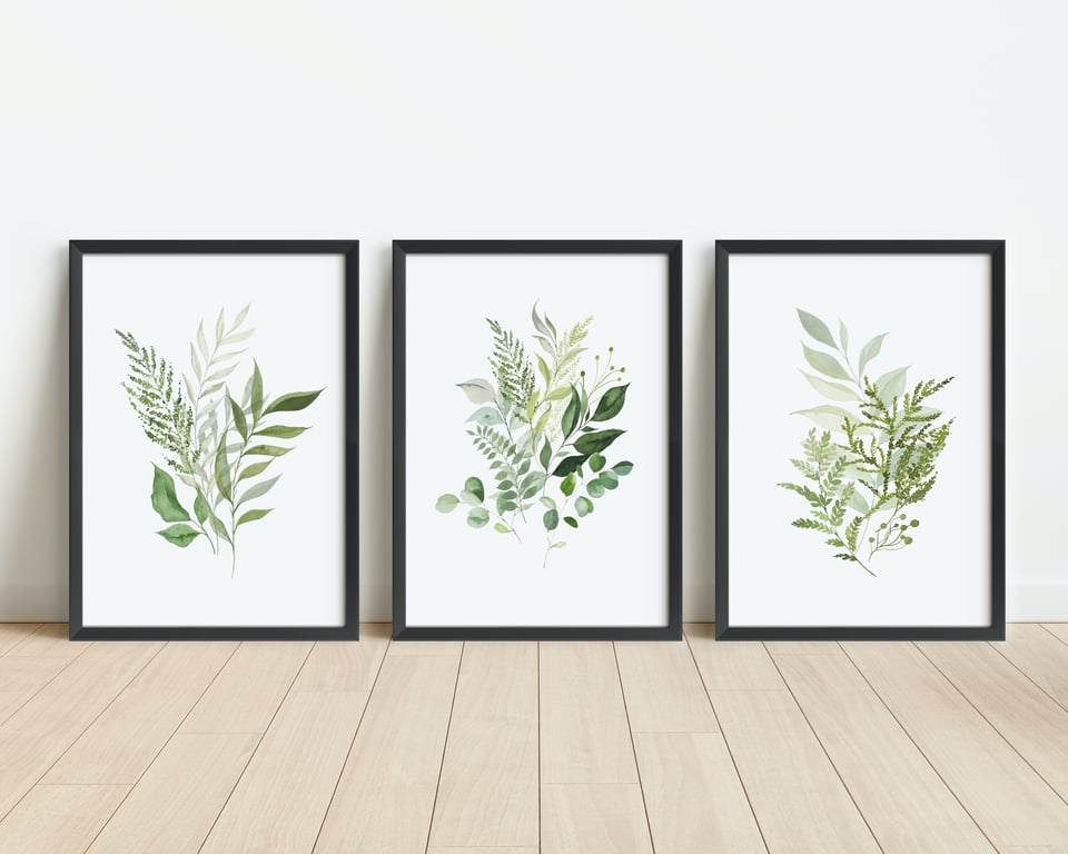 Botanical prints wall art wall decor botanical leaf print