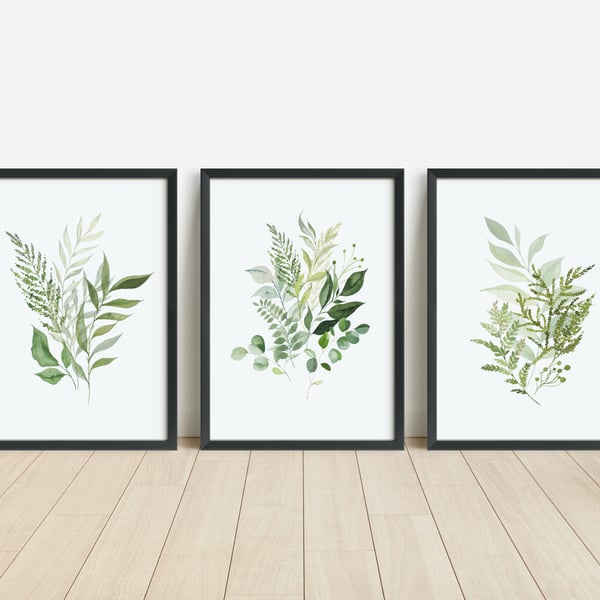 Botanical prints wall art wall decor botanical leaf print