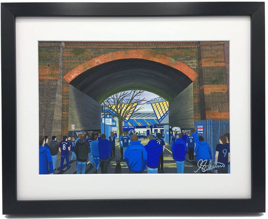 Millwall F.C, The Den Stadium, High Quality Framed Football Art Print.