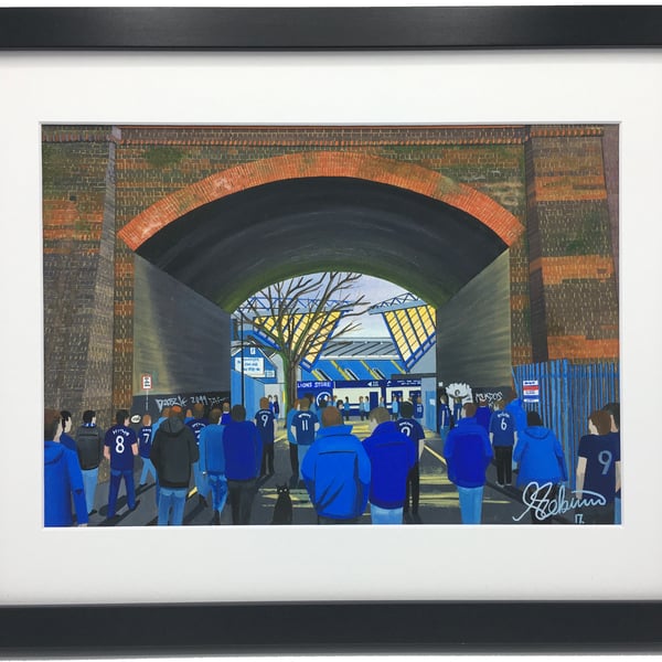 Millwall F.C, The Den Stadium, High Quality Framed Football Art Print.