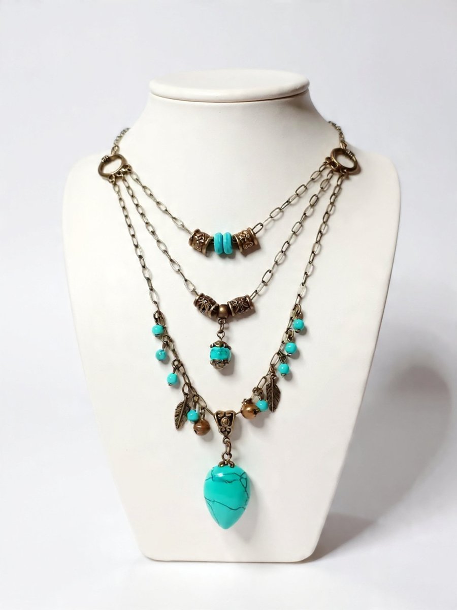 Turquoise Bohemian Style Necklace