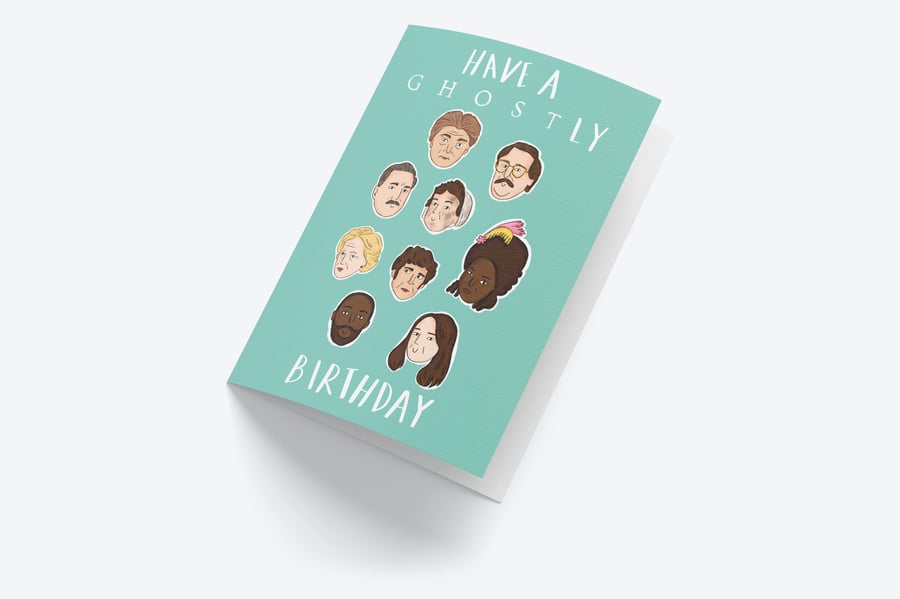 BBC Ghosts Birthday Card, Horrible Histories