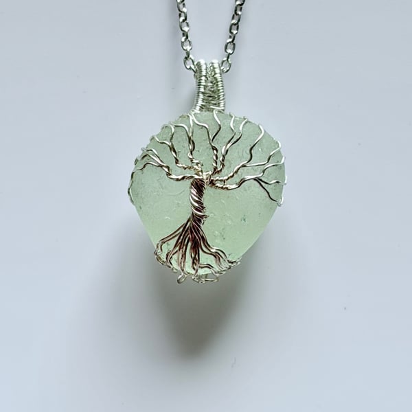 Sea Glass Necklace – Scottish Beach Glass Pendant – Handmade Coastal Jewellery –