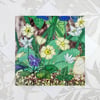 Spring birthday card - primrose violet ivy wood anemone