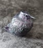 Baby Fledgling Ornament, Metallic Purple Green Little Bird Sculpture - Image 7