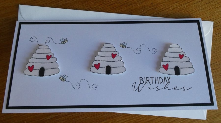 Birthday Wishes Card - Bees