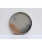Small Concrete Tray: Round Orange and Grey Modern Minimalist Catchall Dish