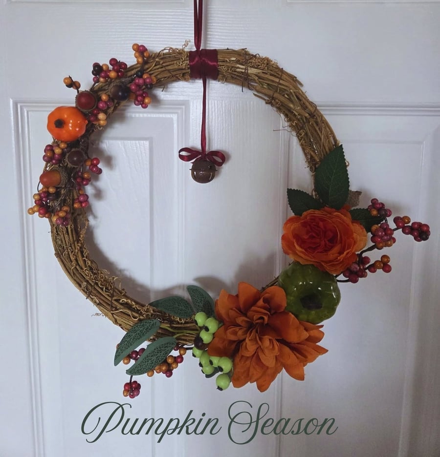 Autumn Harvest Wreath - Pumpkin Season (30cm)