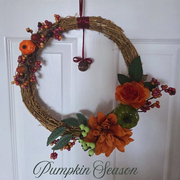 Autumn Harvest Wreath - Pumpkin Season (30cm)