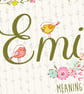 Personalised Cottage Garden Name Meaning Print - christening gift for new baby - Image 5