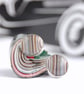 Striped Dodge fordite swivel cufflinks - Image 7
