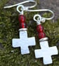 silver cross earrings - Image 2