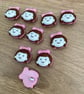 Girl with pink bow buttons 23mm - Image 2