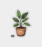 Funny Vinyl Sticker For Adults - Potted Houseplant