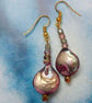 Gorgeous Purple Plum Shell Earrings - Image 5