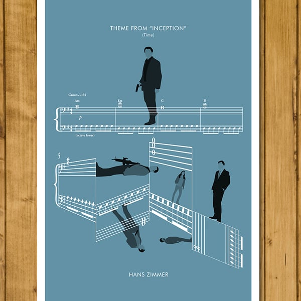 Inception - ‘Time’ by Hans Zimmer - Movie Classics Poster - Various Sizes