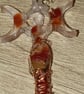 Handmade from resin Triple moon goddess necklace crushed gemstones