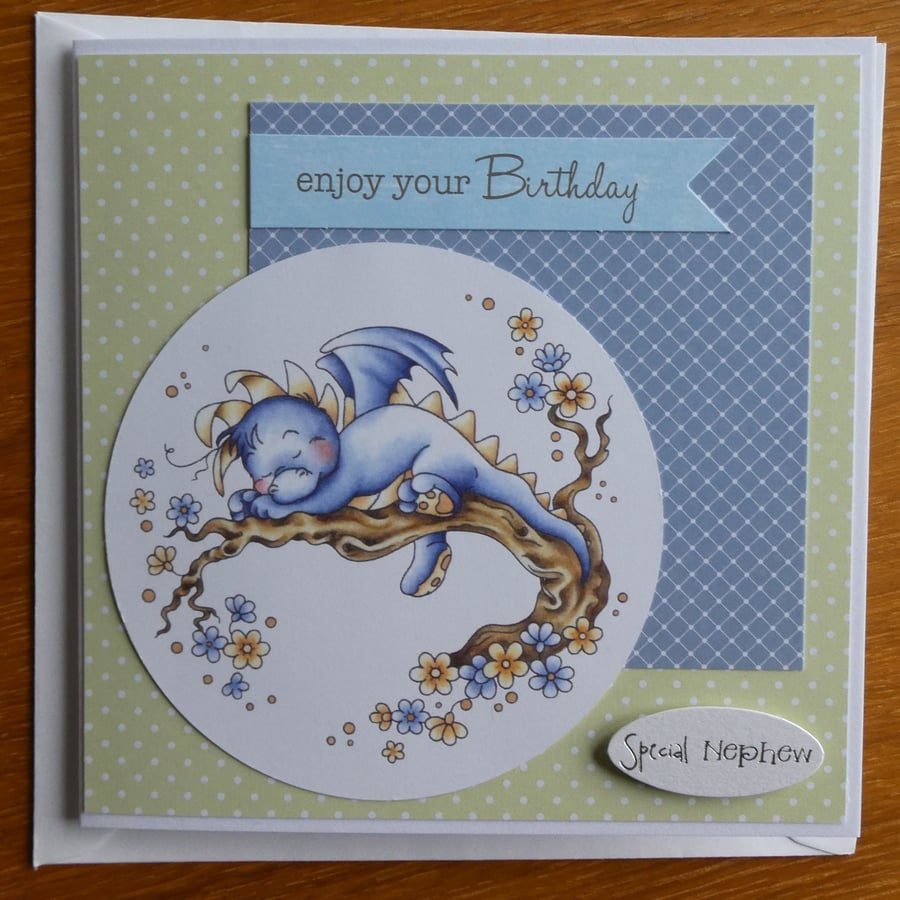 Special Nephew Birthday Card - Dragon