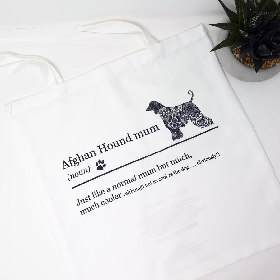 Afghan Hound, Afghan Hound Gift, Dog Lover, Afghan Hound Bag, Reusable Bag,