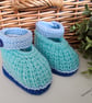 Designer Baby Boy's Hand Knitted Shoes   3 - 6 months size - Image 1