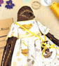 Win,  A  Tiny Hand Embroidered Wren Folk Art Doll